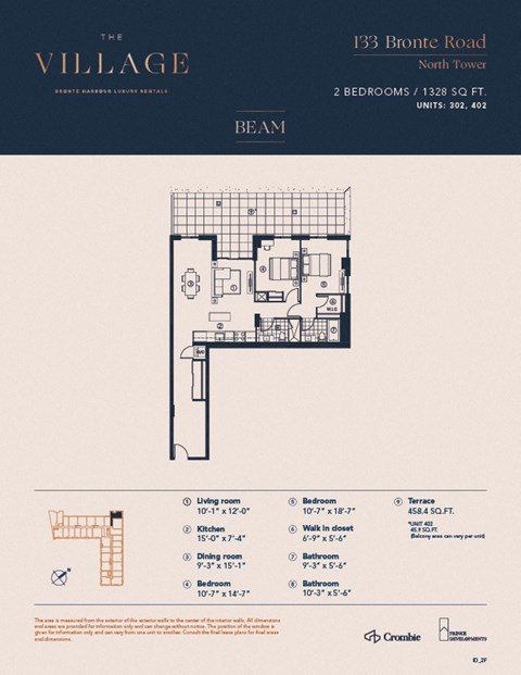 2F Floor Plan at The Village, Ontario, L6L 0H1